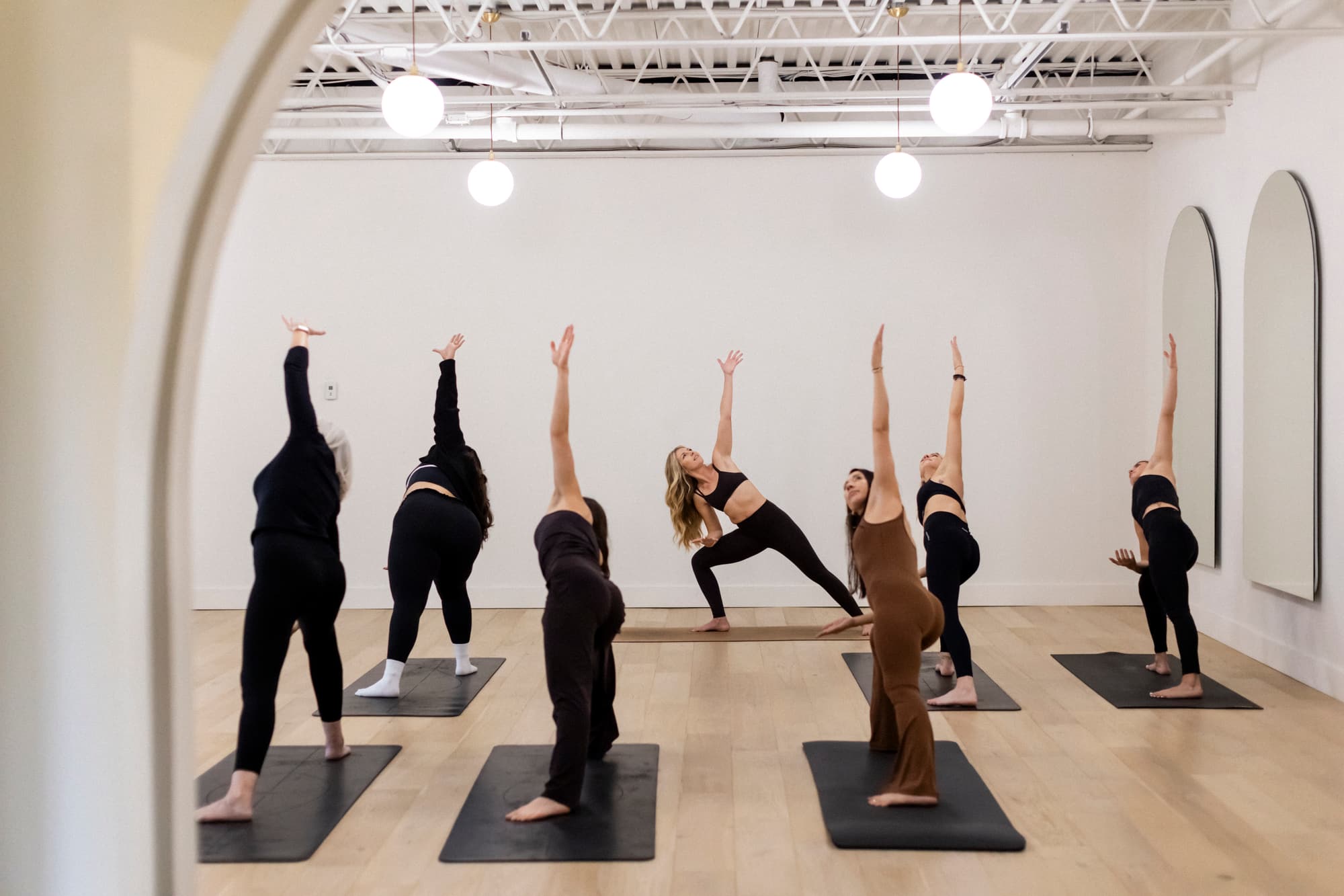 A yoga class at Refine Pilates & Yoga